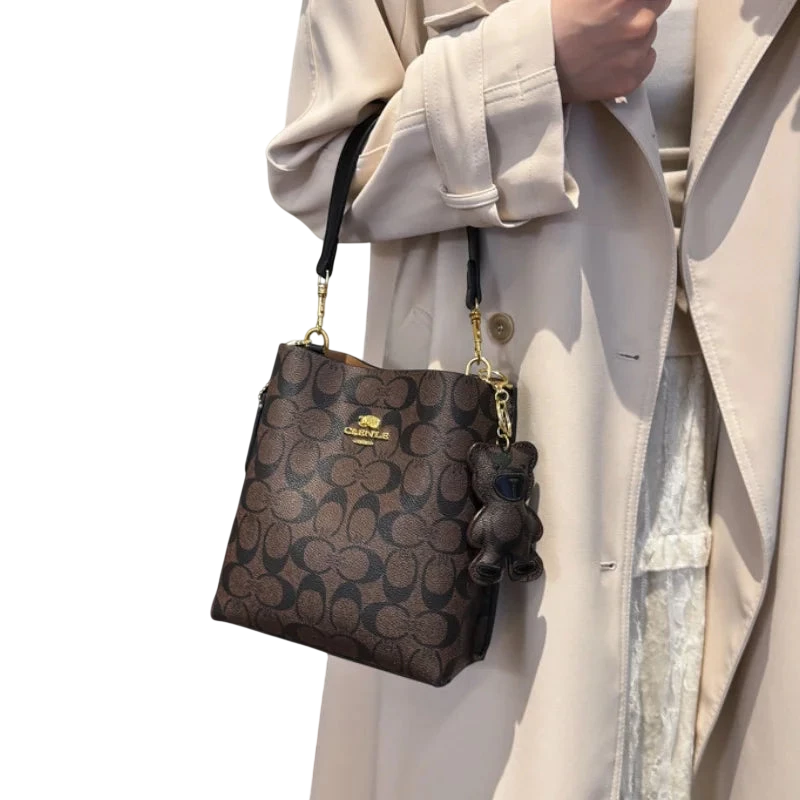 Fashionable Style Elegant And Luxurious Handbag In The Shape Of A Bucket Versatile And Suitable For All Occasions Single Shou 1