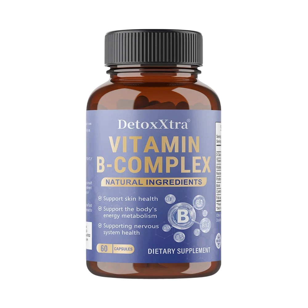 Vitamin B Complex Capsules Relieve Stress Energy Metabolism Nervous System Immune Wellness Support Vegetable Capsules