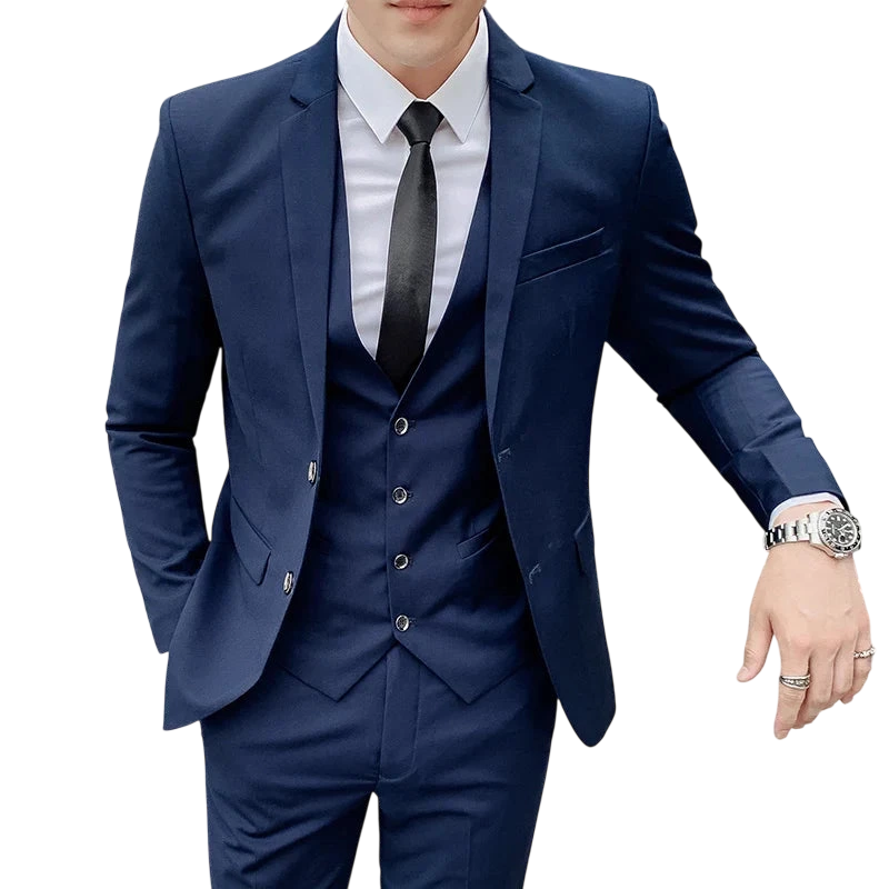 Suit Upgrade The New Fabric Mens Business Gentleman Fashion Slim Work Solid Color Plus Size Fair Dress Wedding Best Man Suit
