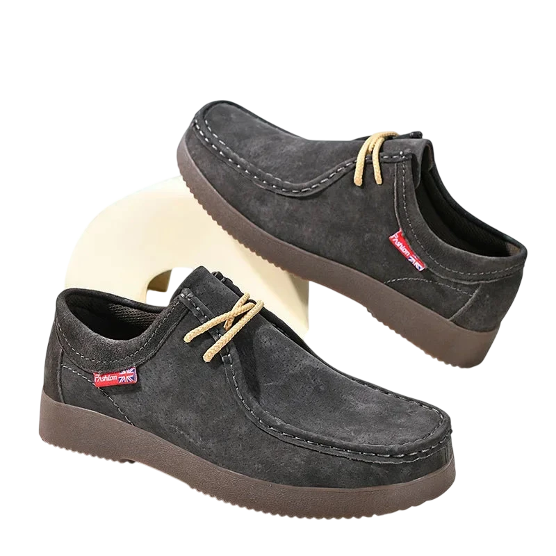 Men Casual Shoes Suede Leather Work Shoes Male Lace Up Flats Sneakers Platform British Business Party Dress Shoes 38 45