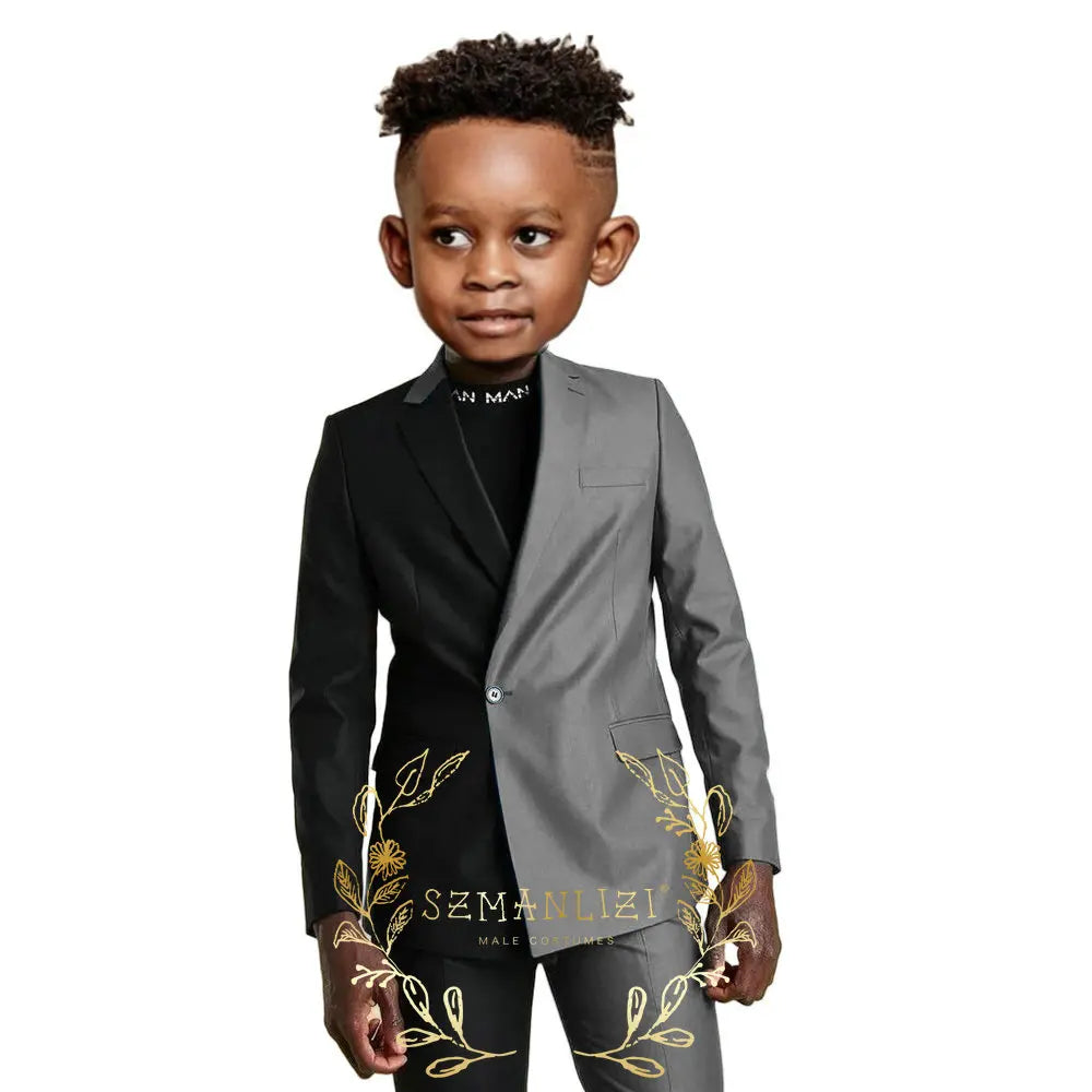Suits for Flower Boy Kids Formal Jacket Pants Wedding Tuxedo 2 Pieces Children Suit for Birthday Party Photograph Show