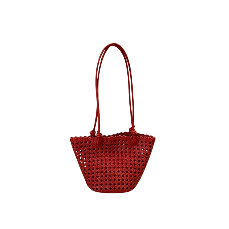 Womens Handbag Shoulder Bag 2026New Fashionable And Trendy Versatile Niche Hollow Woven Bag Vegetable Basket Bag Hand Held Un