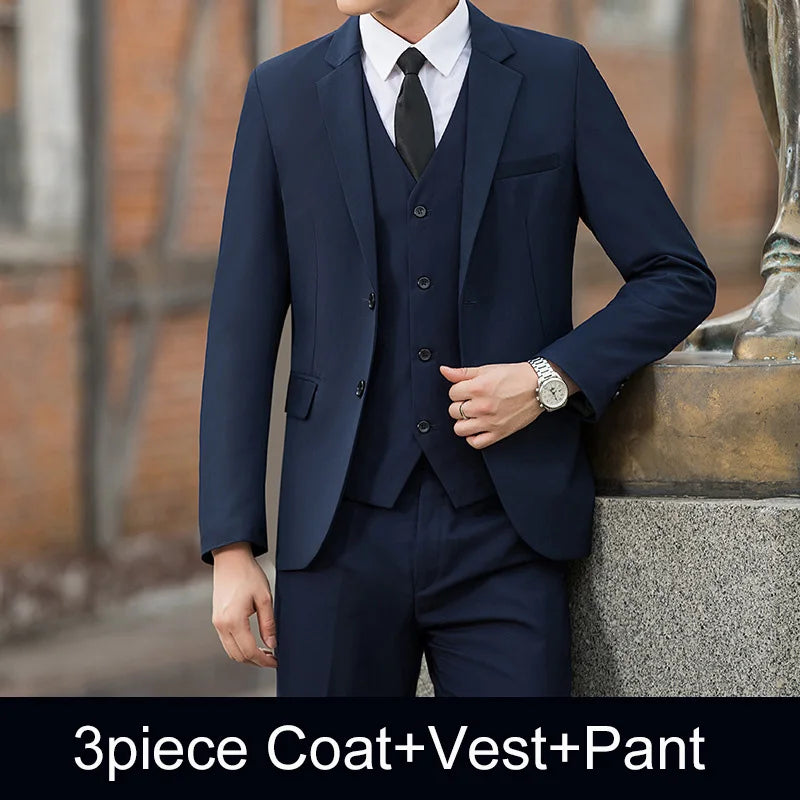 Suits Men's Fashionable Banquet Tailored Solid-color Dance Singer Trend Host Casual Wedding Banquet Dress Male Star Performance