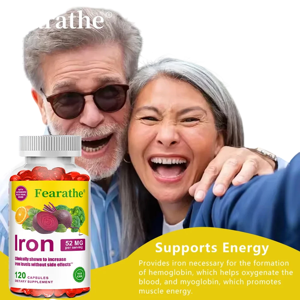 Iron And Vitamin C Supplement Boosts Energy Focus And Immune Function Supporting Red Blood Cells Improve Immunity Non Gmo