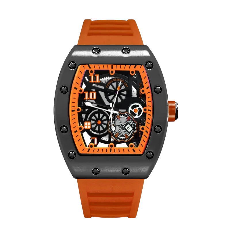 Mens Watch Sports Brand Fashion Trend Fully Automatic Quartz Wristwatch Hollow Waterproof Black Warrior Male Clock Watches