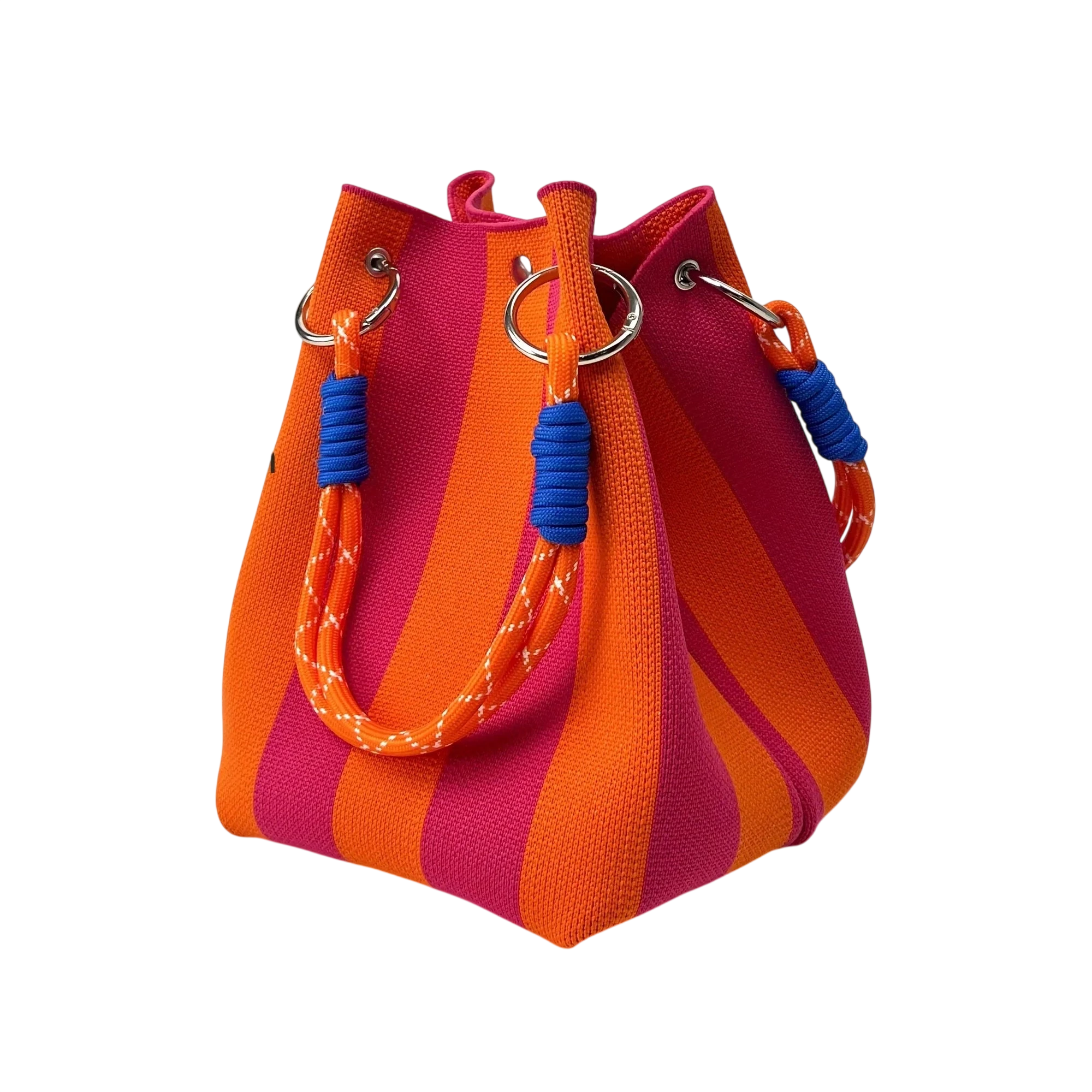 Striped Handbag Large Capacity Storage Bag Versatile Multi Color Handbag Stylish Bucket Bag