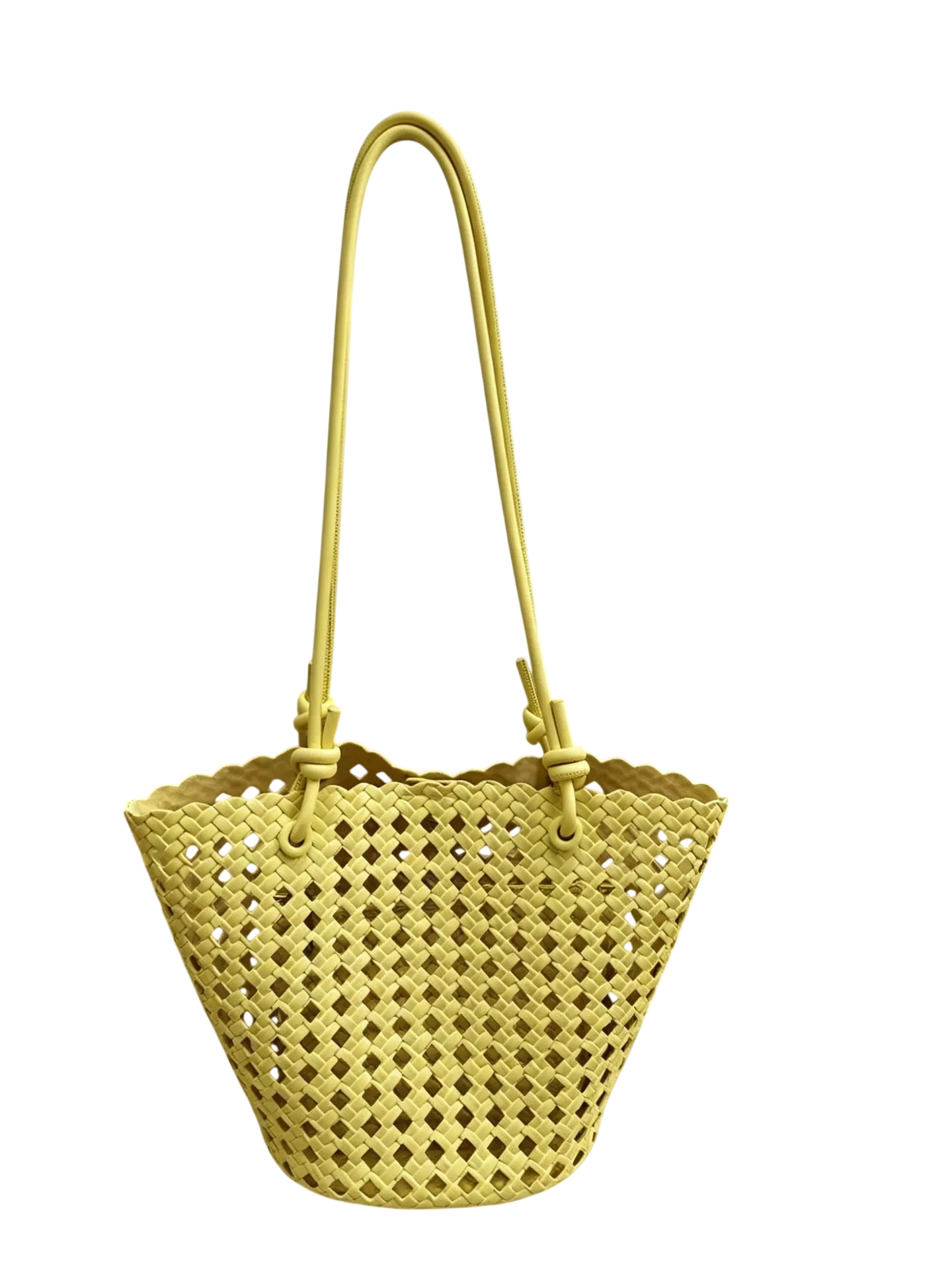 Womens Handbag Shoulder Bag 2026New Fashionable And Trendy Versatile Niche Hollow Woven Bag Vegetable Basket Bag Hand Held Un