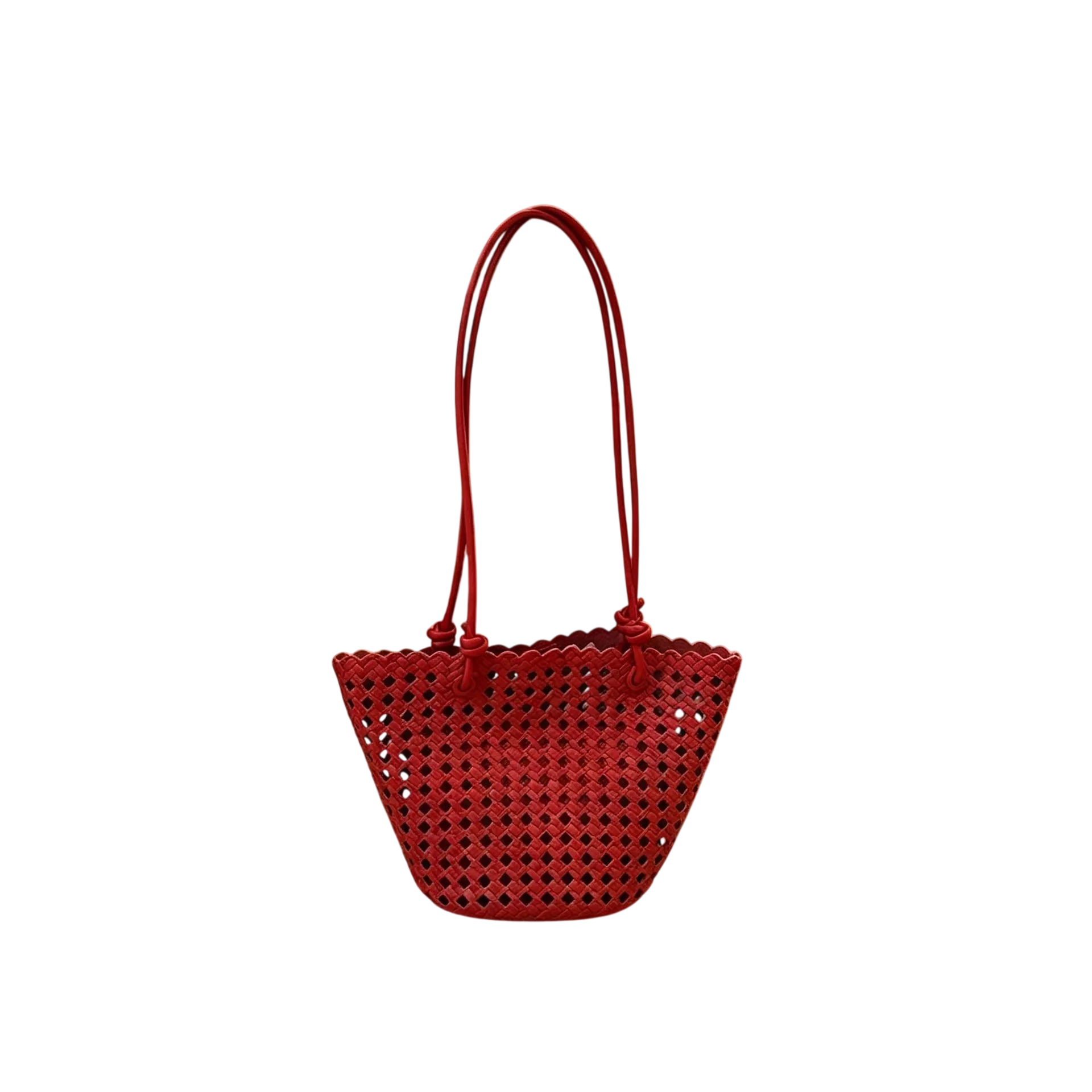 Womens Handbag Shoulder Bag 2026New Fashionable And Trendy Versatile Niche Hollow Woven Bag Vegetable Basket Bag Hand Held Un