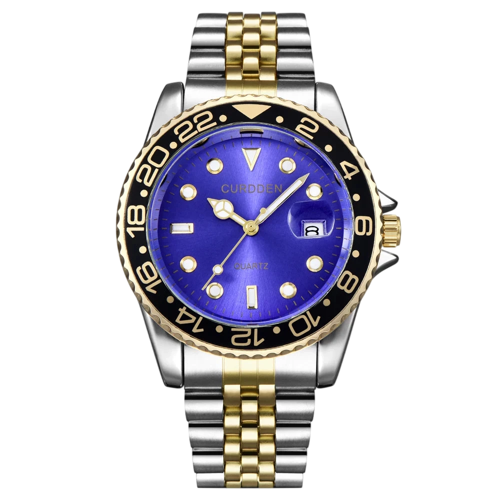 Men Famous Brand Watches Students Boys Fashion Stainless Steel Band Casual Calendar Quartz Watch Green Relogios Masculinos 2024