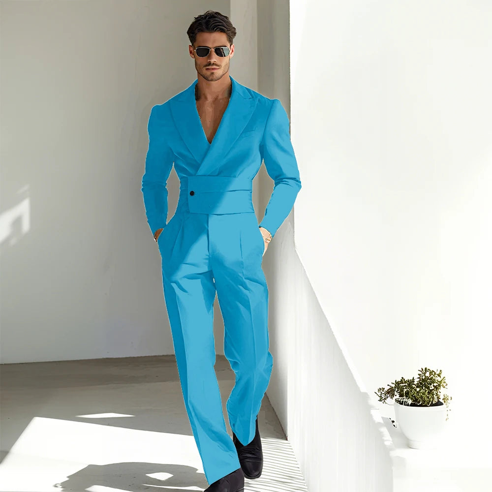 Sexy Men Suits Special Occasion Peak Lapel Skim High Quality Strong 2 Pieces Jacket Pants Banquet Business Luxuery Male Clothing