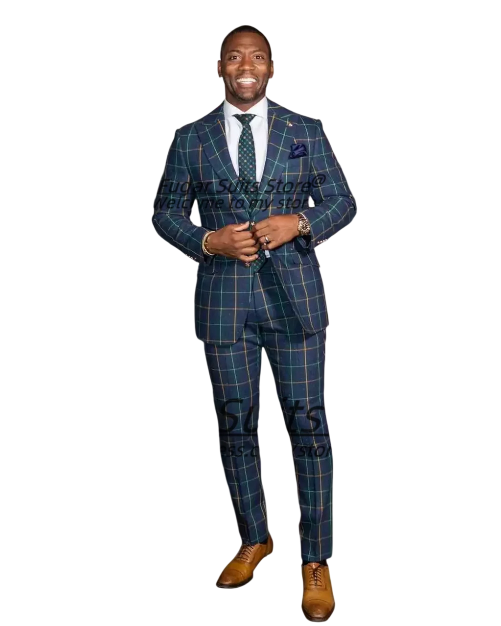 Customized British Style Colorful Lines Plaid Men Suits 2 Pieces Sets Slim Fit Groom Prom Tuxedos Business Male Formal Blazers
