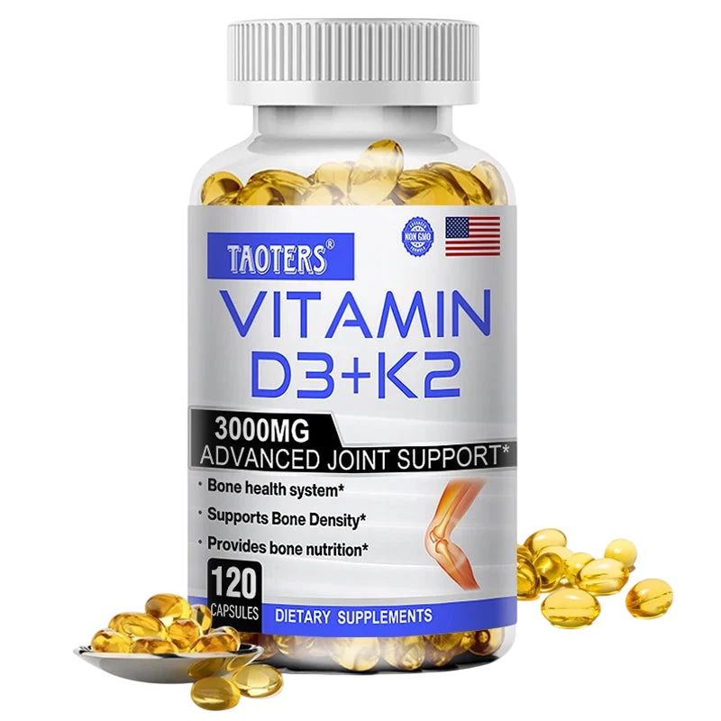 Vitamin D3 K2 Capsules Helps Regulate Calcium Metabolism And Supports Teeth Bones Heart Health Joint Health And Immunity