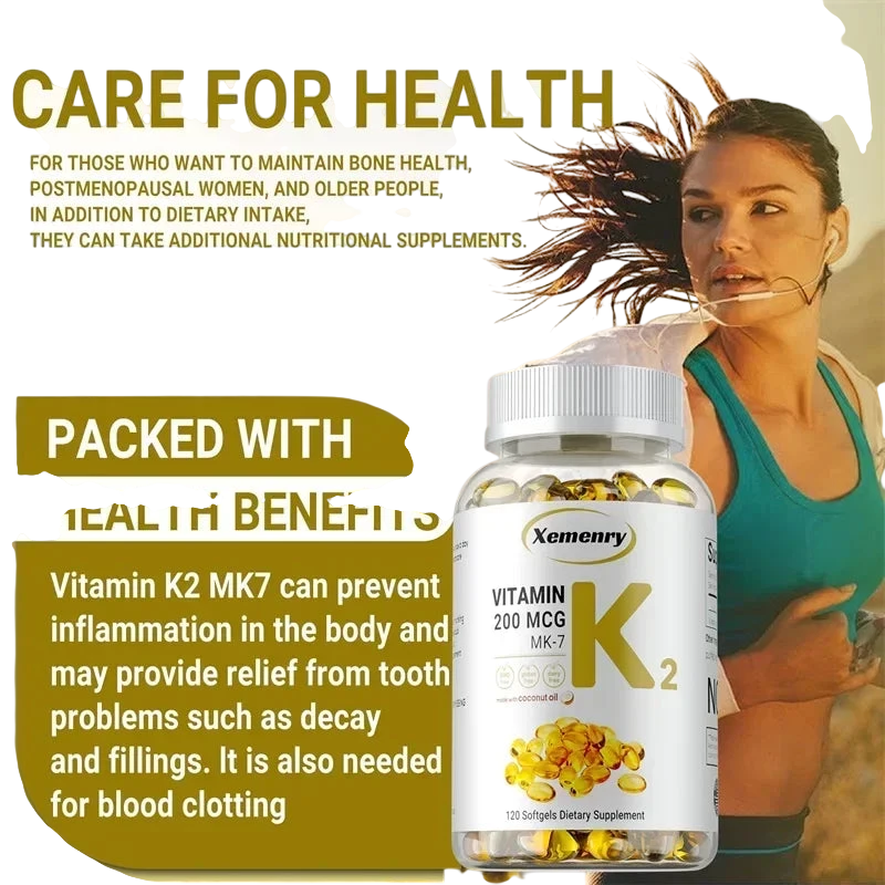 Vitamin K2 Mk 7 Supplement Supports Immune Function Joint Heart Health Superior Absorption Boosts Energy Non Gmo