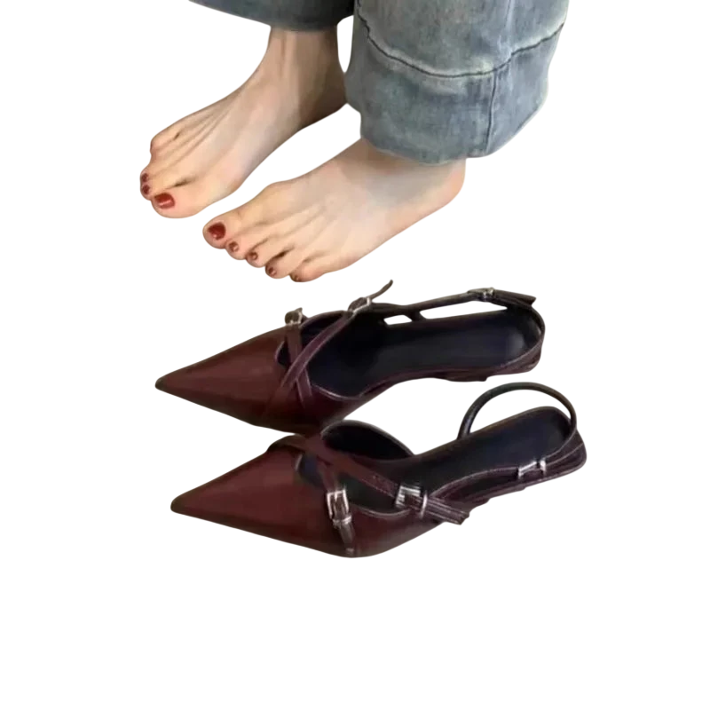 Elegant Party Dress Shoes For Women Sandals Womens Pointed Toe Heels Designer Stripper Shoe Talon Low Heels Pumps Zapatos