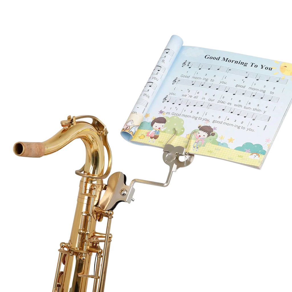 Irin Saxophone Sheet Music Stand Marching Sheet Music Lyre Clip Portable Metal Stand For Alto Tenor Sax Trumpet Clarinet Horn