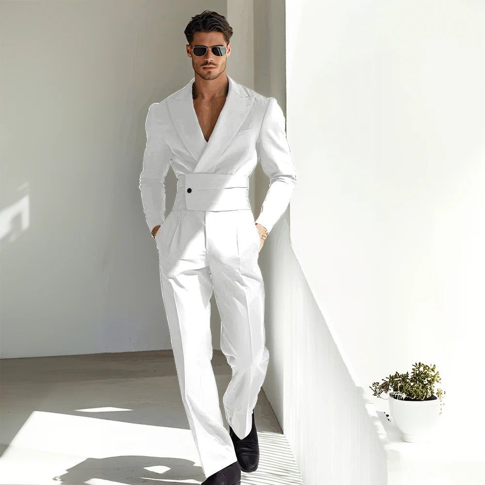 Sexy Men Suits Special Occasion Peak Lapel Skim High Quality Strong 2 Pieces Jacket Pants Banquet Business Luxuery Male Clothing