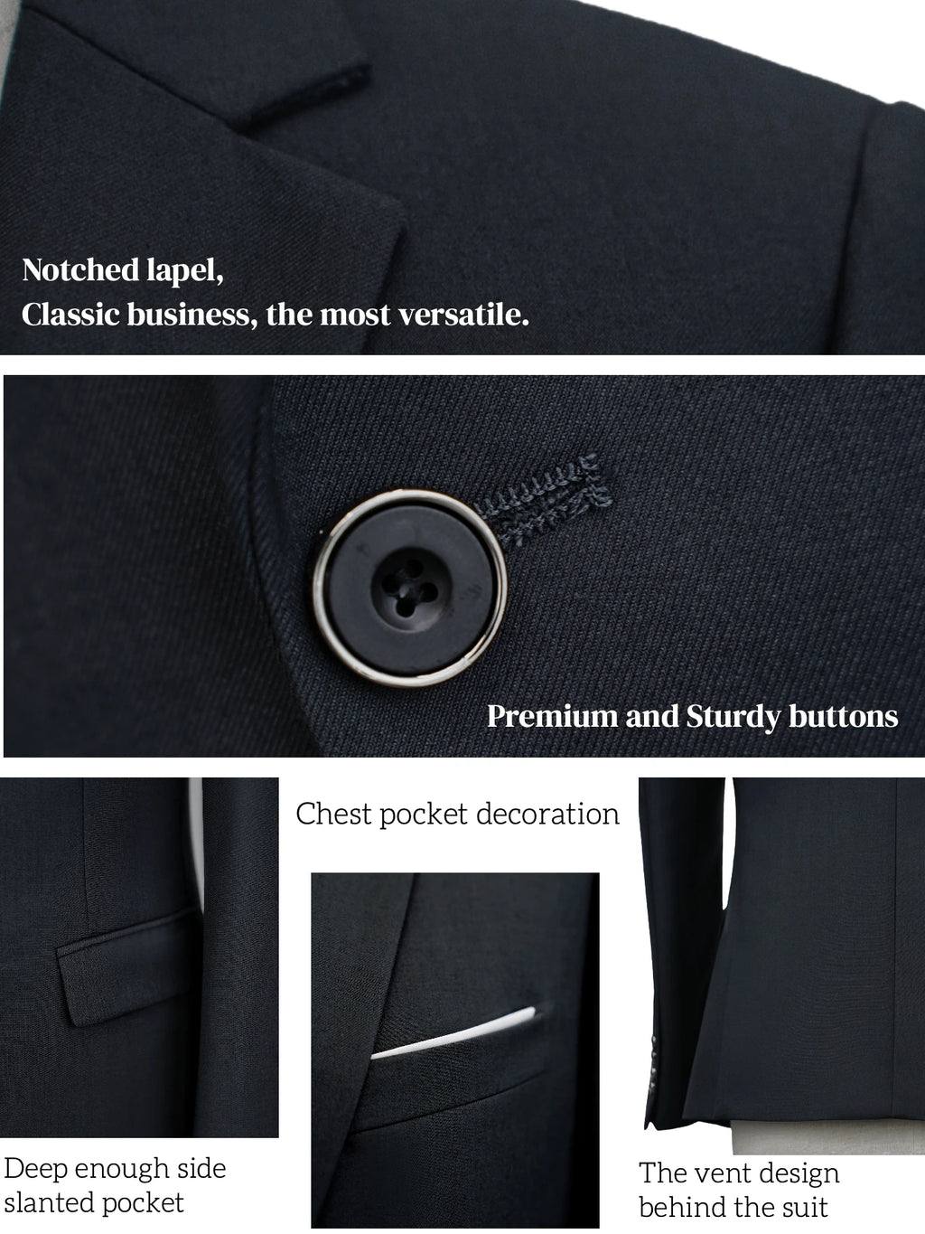 Men's Suit 2pcs Set, Stylish Jacket And Trousers, Elegant Formal Wear for Wedding, Party And Event