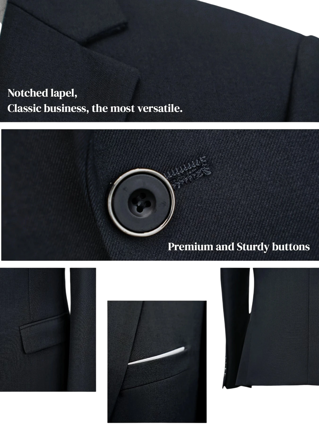 Mens Suit 2Pcs Set Stylish Jacket And Trousers Elegant Formal Wear For Wedding Party And Event