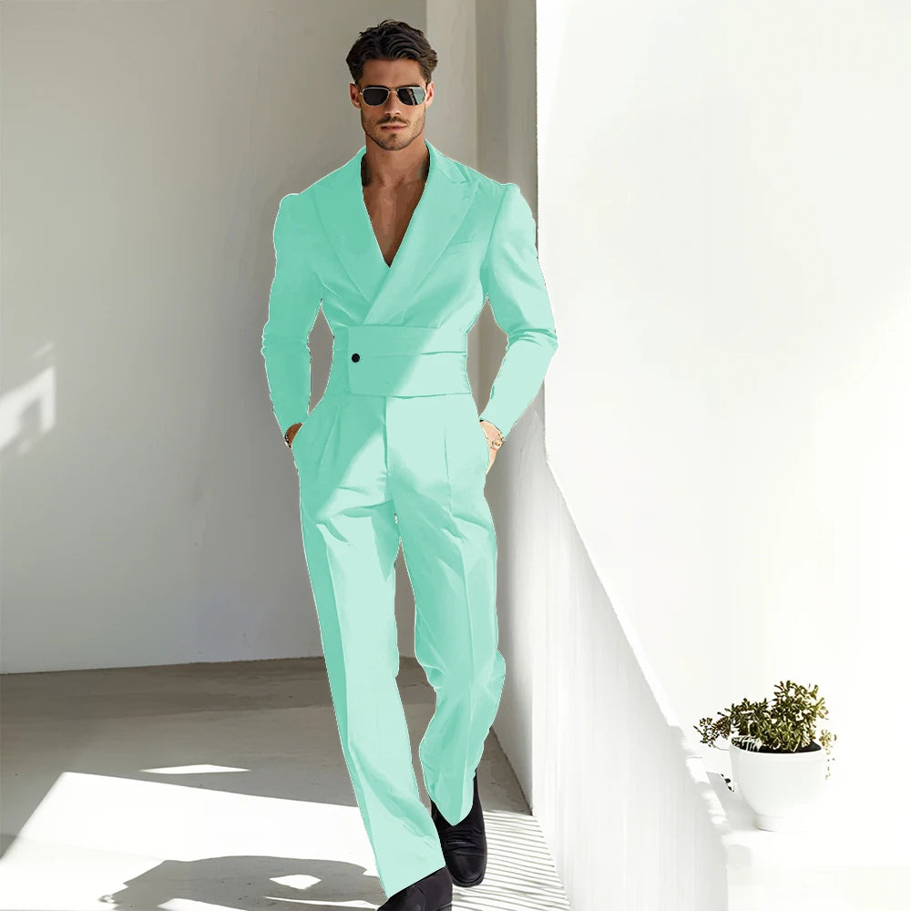 Sexy Men Suits Special Occasion Peak Lapel Skim High Quality Strong 2 Pieces Jacket Pants Banquet Business Luxuery Male Clothing