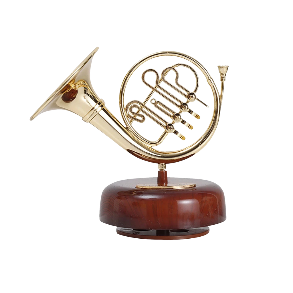 Saxophone Music Box Classical Wind Up Musicbox Twirling Music Box Rotating Base French Horn Trumpet Saxophone