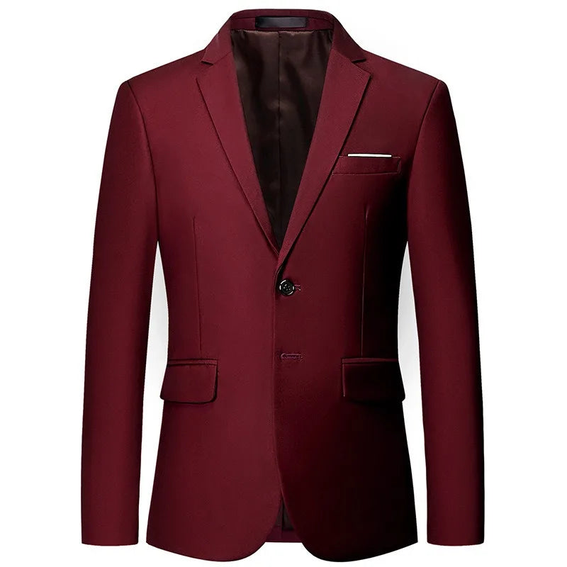 Men 3pcs/set Suits Slim Fit 2 Buttons Blazer Formal Business Jackets Korean Style Suit Vest Groom Wedding Prom Dinner Waistcoats