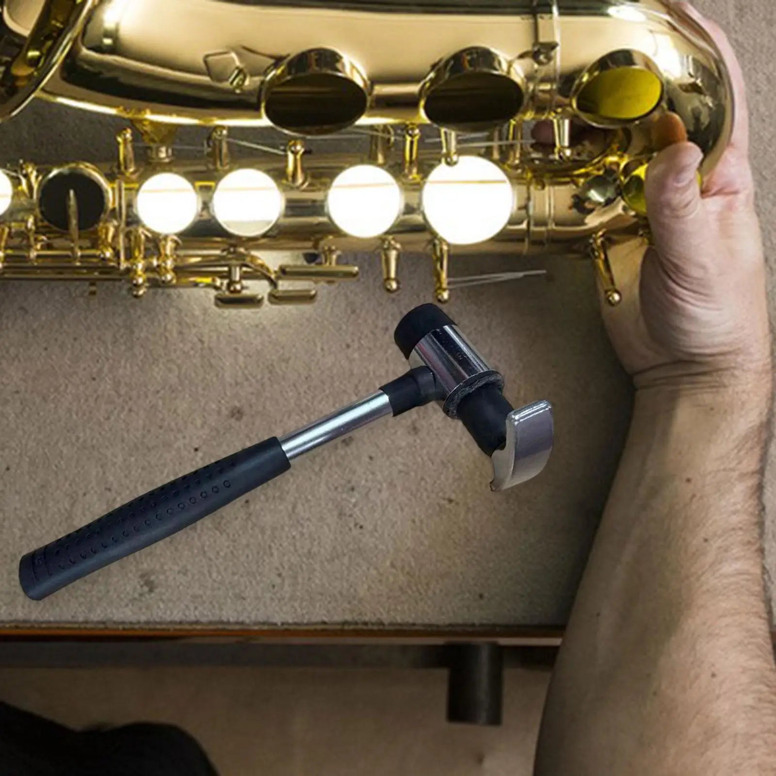 Professional Brass Instrument Hammer Compact Metal Dent Remover Precision Repair Tool for Trumpet Trombone Tuba Use