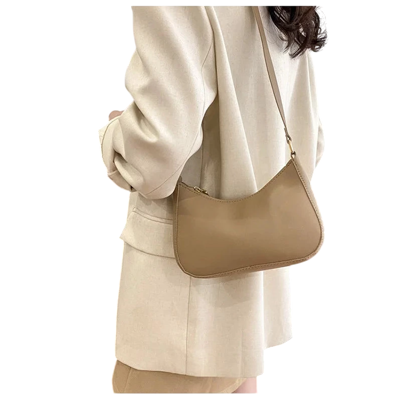 Fashionable And Trendy Solid Color Handbag Simple And New Small Square Bag Stylish And High Quality Single Shoulder Armpit Bag
