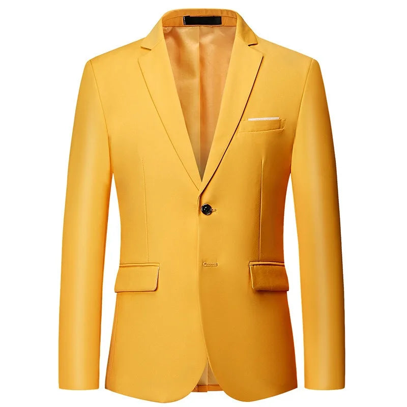Men 3pcs/set Suits Slim Fit 2 Buttons Blazer Formal Business Jackets Korean Style Suit Vest Groom Wedding Prom Dinner Waistcoats