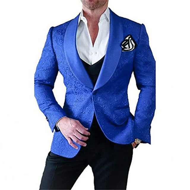 Men's Wedding Suit 2023 Italian Design Custom Black Smoking Tuxedo Jacket 3-piece Set (coat Vest Pants) Men's Groom Terno Suit
