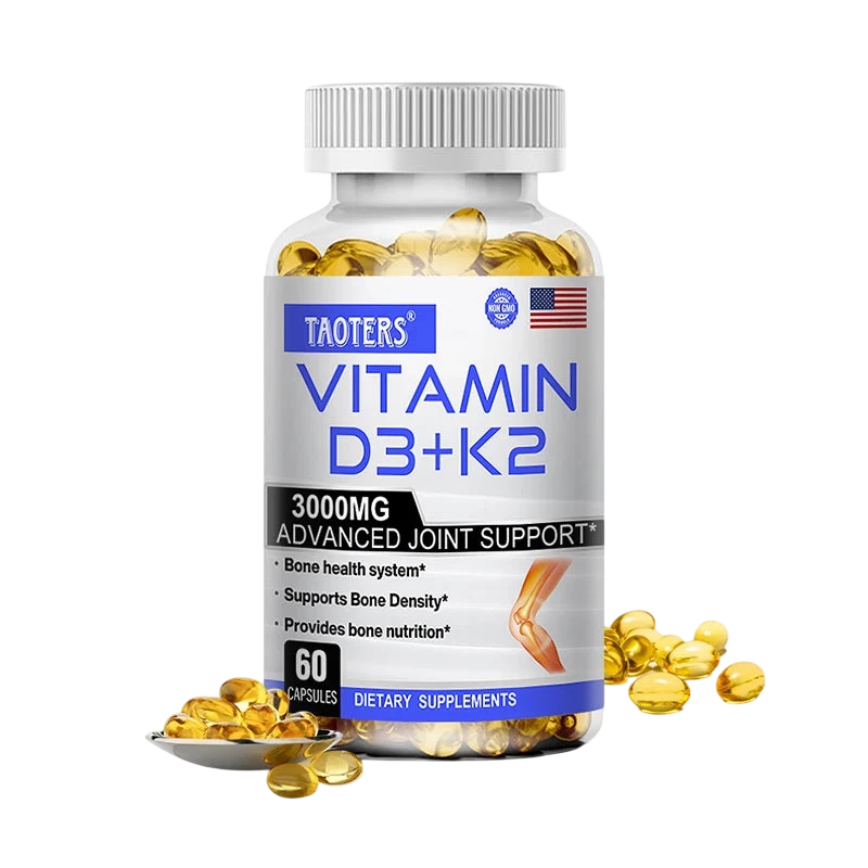 Vitamin D3 K2 Capsules Helps Regulate Calcium Metabolism And Supports Teeth Bones Heart Health Joint Health And Immunity