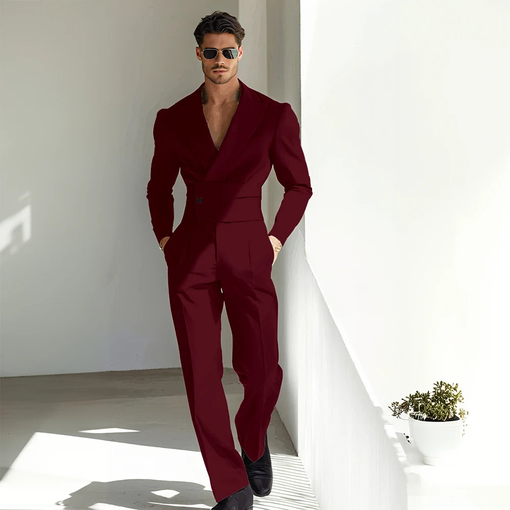 Sexy Men Suits Special Occasion Peak Lapel Skim High Quality Strong 2 Pieces Jacket Pants Banquet Business Luxuery Male Clothing