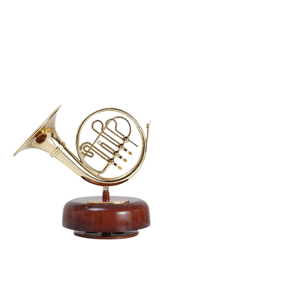 Saxophone Music Box Classical Wind Up Musicbox Twirling Music Box Rotating Base French Horn Trumpet Saxophone
