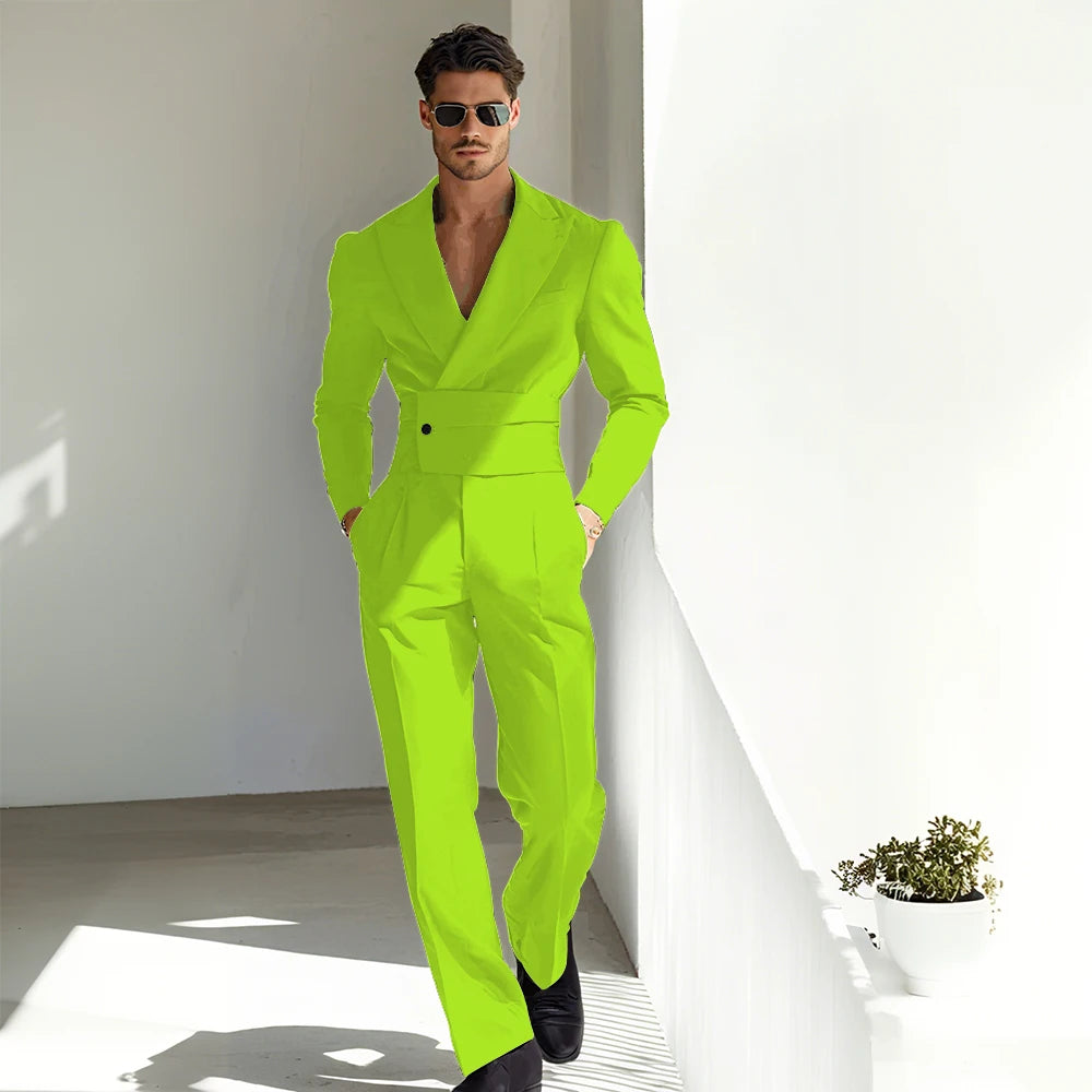 Sexy Men Suits Special Occasion Peak Lapel Skim High Quality Strong 2 Pieces Jacket Pants Banquet Business Luxuery Male Clothing