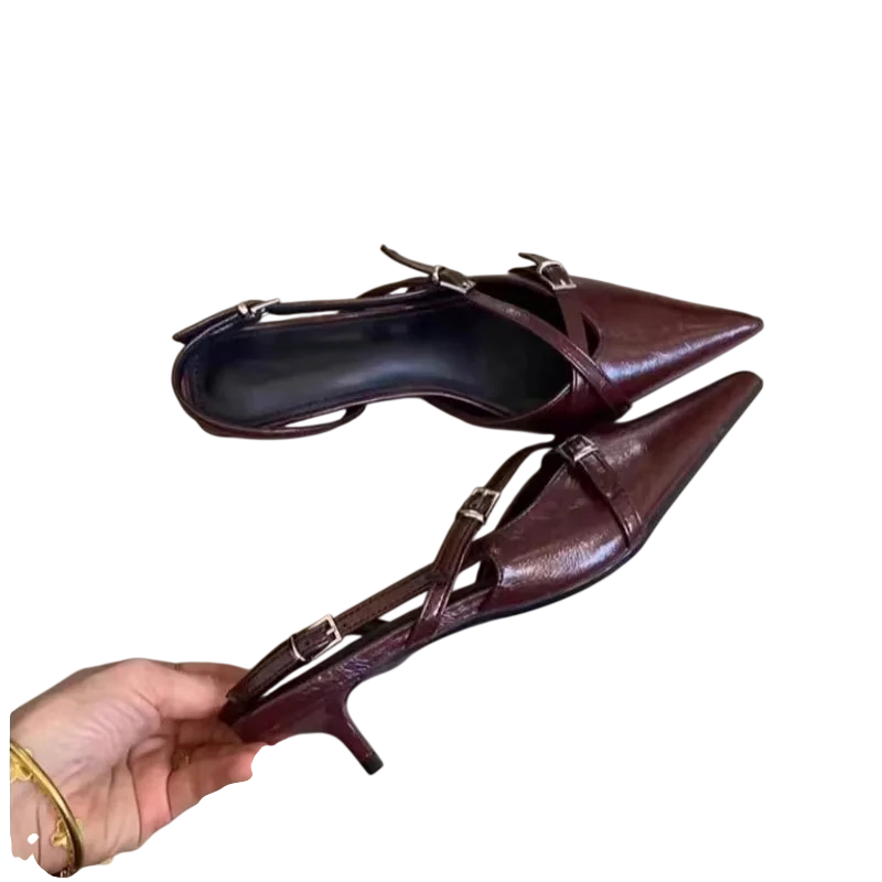 Elegant Party Dress Shoes For Women Sandals Womens Pointed Toe Heels Designer Stripper Shoe Talon Low Heels Pumps Zapatos