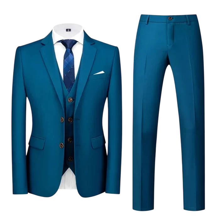 Purple Mens Suit Suit Suit And Vest Plus Pants Fashionable And Casual Two Button Three Piece Suit 16Colors Asian Size M 6Xl