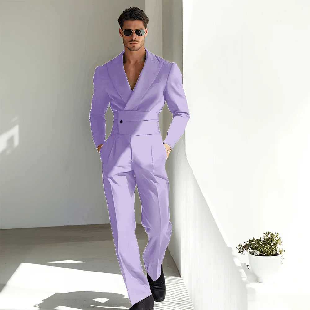 Sexy Men Suits Special Occasion Peak Lapel Skim High Quality Strong 2 Pieces Jacket Pants Banquet Business Luxuery Male Clothing