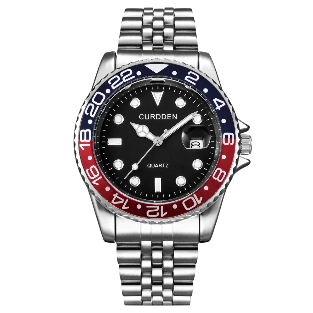 Men Famous Brand Watches Students Boys Fashion Stainless Steel Band Casual Calendar Quartz Watch Green Relogios Masculinos 2024