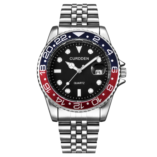 Men Famous Brand Watches Students Boys Fashion Stainless Steel Band Casual Calendar Quartz Watch Green Relogios Masculinos 2024