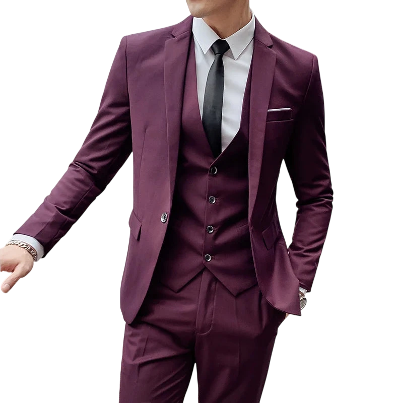 Suits Mens Fashionable Banquet Tailored Solid Color Dance Singer Trend Host Casual Wedding Banquet Dress Male Star Performance