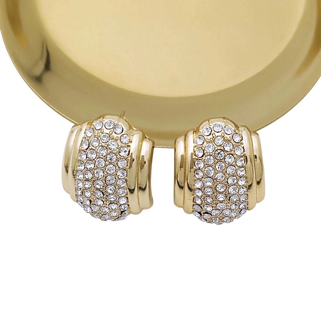 Arabic Jewelry Set For Women High Quality 18K Gold Plated Jewelry Round Necklace Earrings Bracelet And Ring Wedding Party Gift