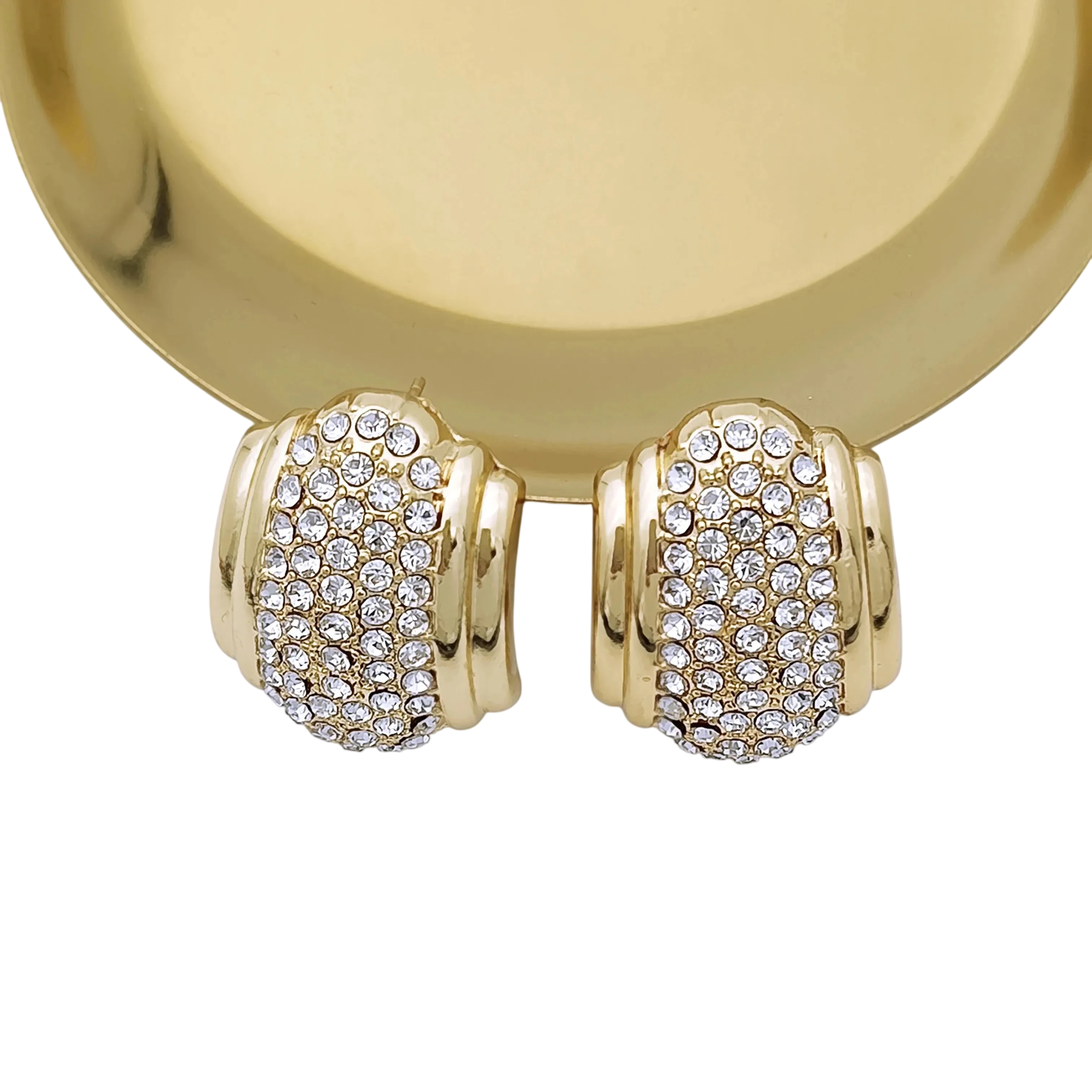 Arabic Jewelry Set For Women High Quality 18K Gold Plated Jewelry Round Necklace Earrings Bracelet And Ring Wedding Party Gift
