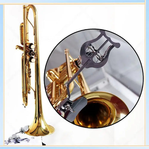 -A60I 3X Trumpet Sheet Music Clip Lyre Sheet Music Clamp-On Holder Metal Plating For Trumpet Trombone Tool