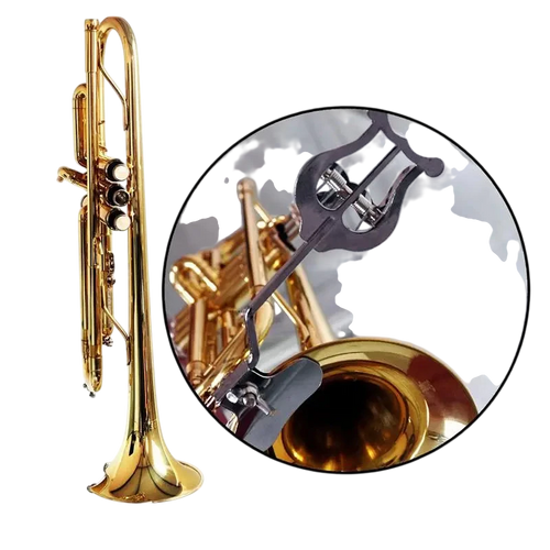 -A60I 3X Trumpet Sheet Music Clip Lyre Sheet Music Clamp-On Holder Metal Plating For Trumpet Trombone Tool