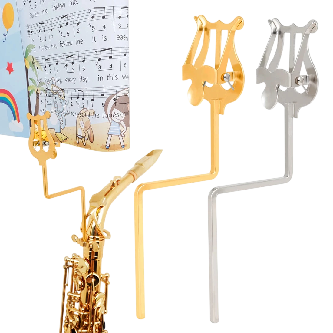 Music Stand Clarinet Trumpet Flute Alto Saxophone Portable Marching Sheet Music Stands Musical Instruments Accessories