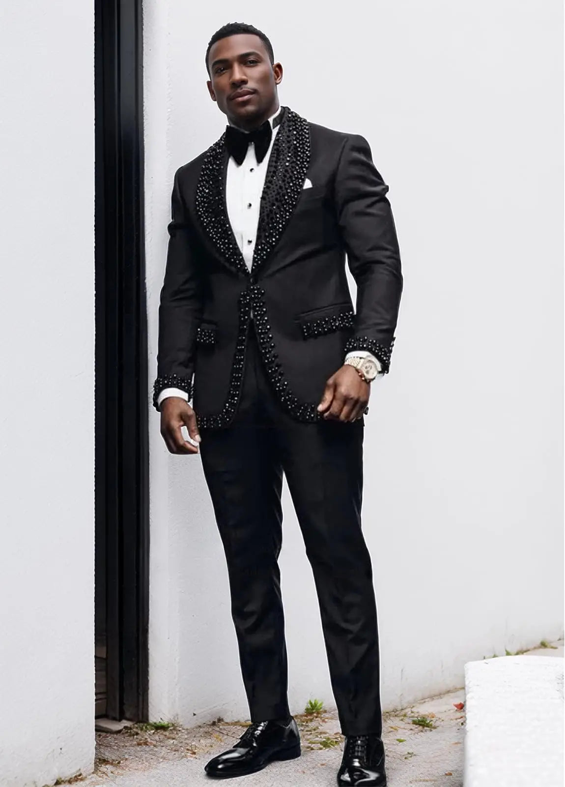 Suits for Men Slim Fit 3 Pieces Male Suit Jacket Vest with Pants Wedding Tuxedo