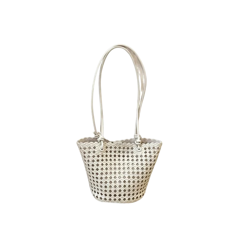 Womens Handbag Shoulder Bag 2026New Fashionable And Trendy Versatile Niche Hollow Woven Bag Vegetable Basket Bag Hand Held Un