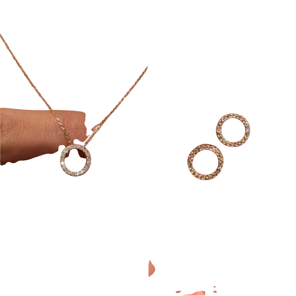 Fashion Trend Elegant Jewelry Simple Crystal Circle Pendant Necklace Golden Color Unquie Women Necklace Party Gift Wholesale