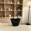 Women's handbag shoulder bag，2026New fashionable and trendy versatile niche hollow woven bag, vegetable basket bag, hand-held un