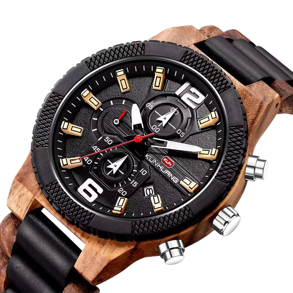 Mens Wood Watches Luxury Luminous Multi Function Wooden Watch Mens Quartz Retro Watch Men Fashion Sport Timepieces Relogio