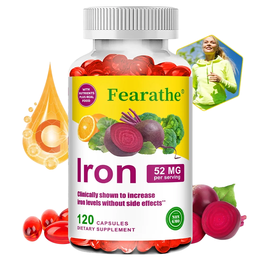 Iron And Vitamin C Supplement Boosts Energy Focus And Immune Function Supporting Red Blood Cells Improve Immunity Non Gmo